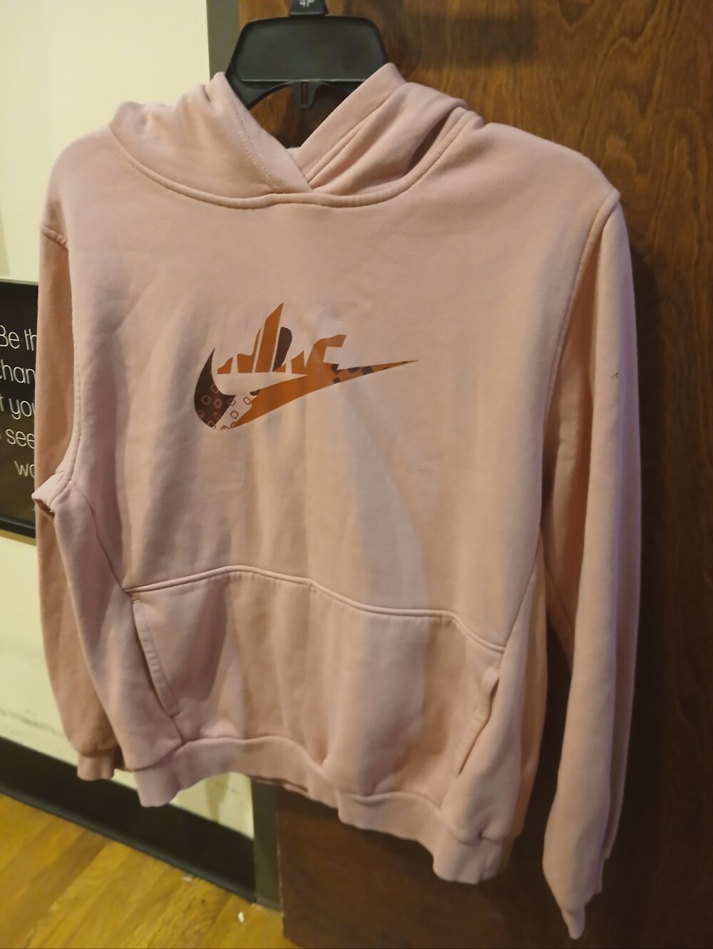 NIKE light pink signature hoodie